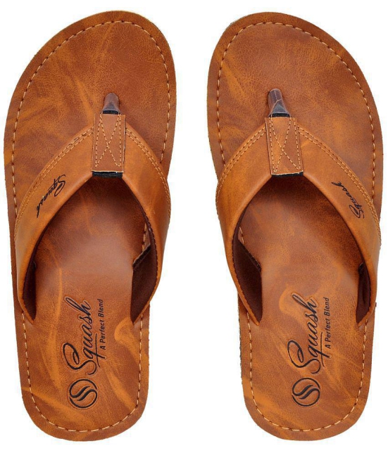 Squash - Tan Men's Thong Flip Flop - None