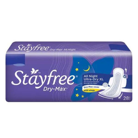 Stayfree Dry Max All Night Sanitary Pads 28 Pcs