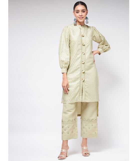 Pannkh - Green Polyester Womens Shirt Style Kurti ( Pack of 1 ) - None