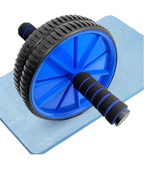 Ab Roller Set with Knee Mat for Gym Workout & Fitness Exercise (Pack of 1) - FREE SIZE