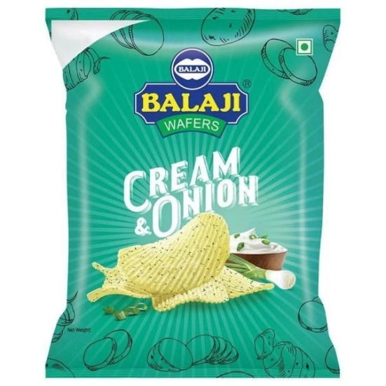 Balaji Onion & Cream Chips, 150 Gm