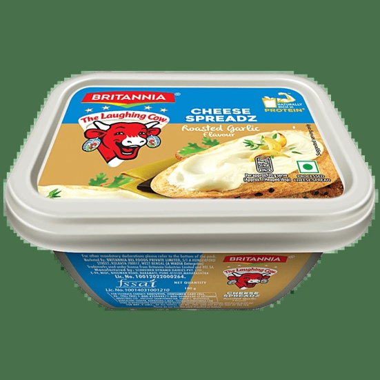 Britannia Cheese Spread Rostd Garli, 180 Gm