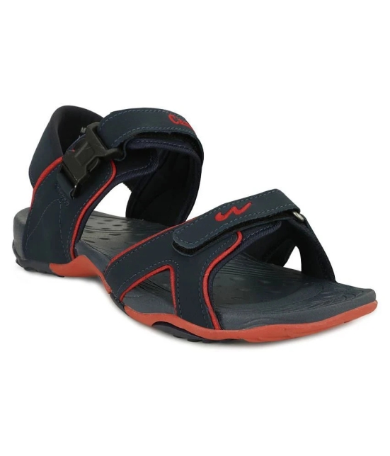 Campus Navy Suede Sandals - 7