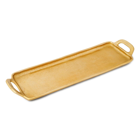 Textured Metallic Gold Decor Tray Gold 45cm