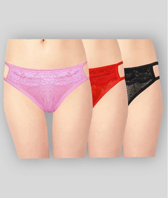 Selfcare Multi Color  Panties Pack of 3 - L