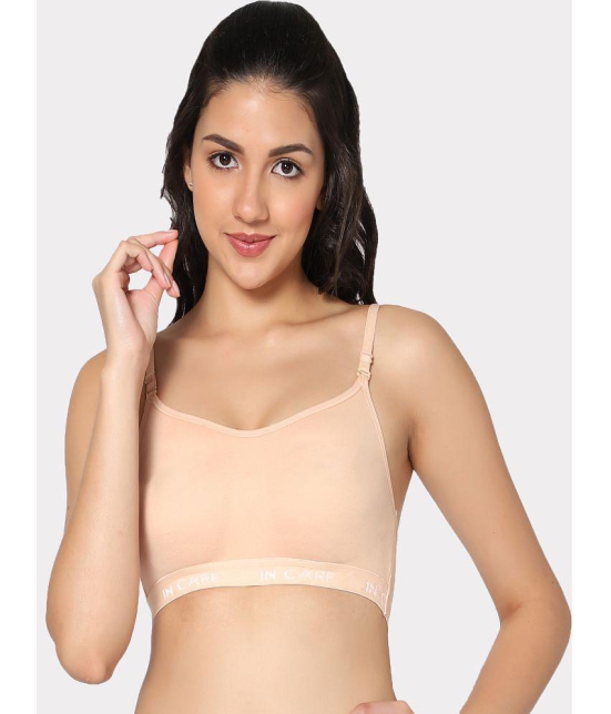 IN CARE LINGERIE - Beige Cotton Non Padded Women's T-Shirt Bra ( Pack of 1 ) - None