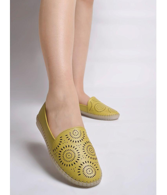 Shoetopia Yellow Women''s Loafers - None