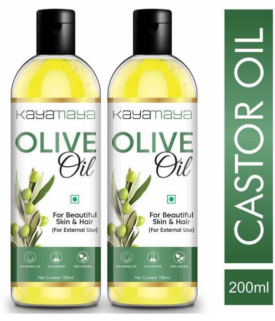 Kayamaya 100% Pure Olive Oil for Skin & Hair Oil 100 mL Pack of 2