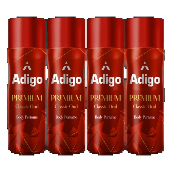 Adigo Premium Classic Oud Body Perfume 165 ml(Pack Of 4)