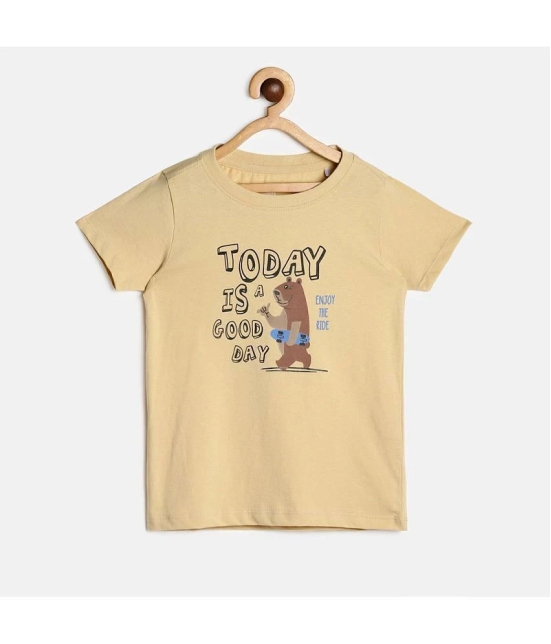 MINI KLUB - Beige 100% Cotton Girls T-Shirt ( Pack of 1 ) - None