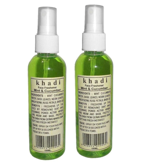 Khadi Herbal mint & cucumber face Freshener 200 ml Pack of 2