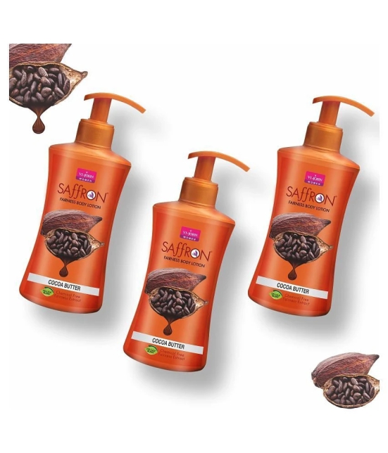 VI-JOHN Saffron Fairness Body Lotion Cocoa Butter 250ml Pack of 3