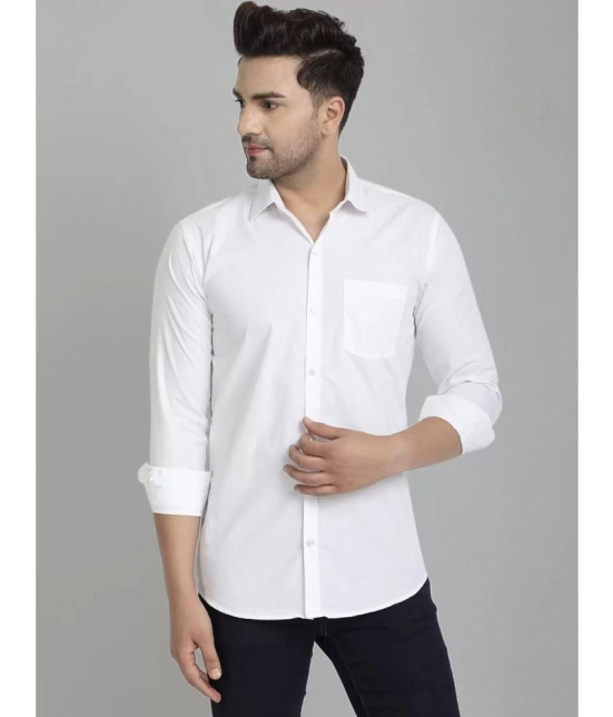 VERTUSY - White 100% Cotton Regular Fit Men's Casual Shirt ( Pack of 1 ) - None