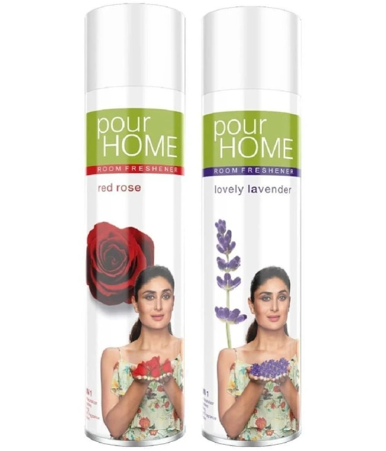 POUR HOME Red Rose & Lavender Room Freshener Spray 220ML Each(Pack of 2)