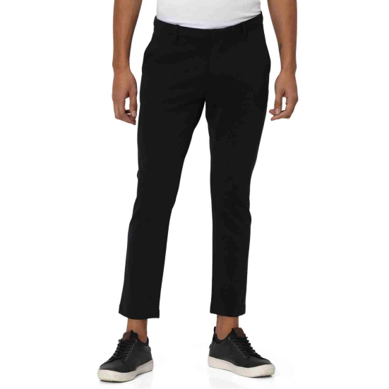 Navy Ankle Length Stretch Chinos Trouser