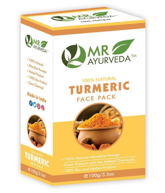 MR Ayurveda Organic Turmeric Powder Face Pack Masks 100 gm