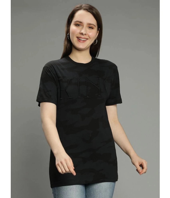 NUEVOSDAMAS - Black Cotton Blend Regular Fit Womens T-Shirt ( Pack of 1 ) - None