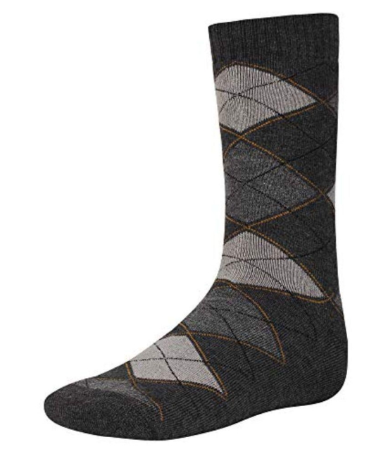 Creature Black Woolen Casual Mid Length Winter Socks Pack of 3 - Black