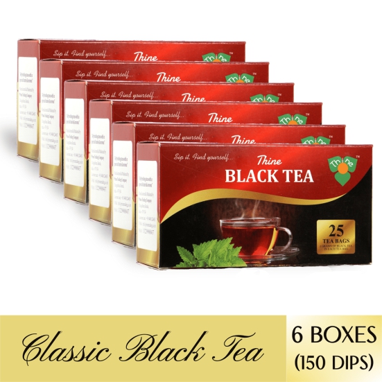 Black Tea Bag / Dip Tea Bag - 150 Bags 6 Packets of 25  bags