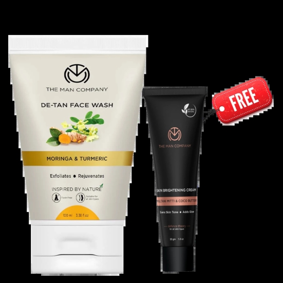 De-Tan Face Wash I Moringa  Turmeric-Face Wash and Free Face Cream