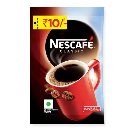 Nescafe Classic Coffee - 100% Pure, Rich, Soluble Powder, No Preservatives, 4 G