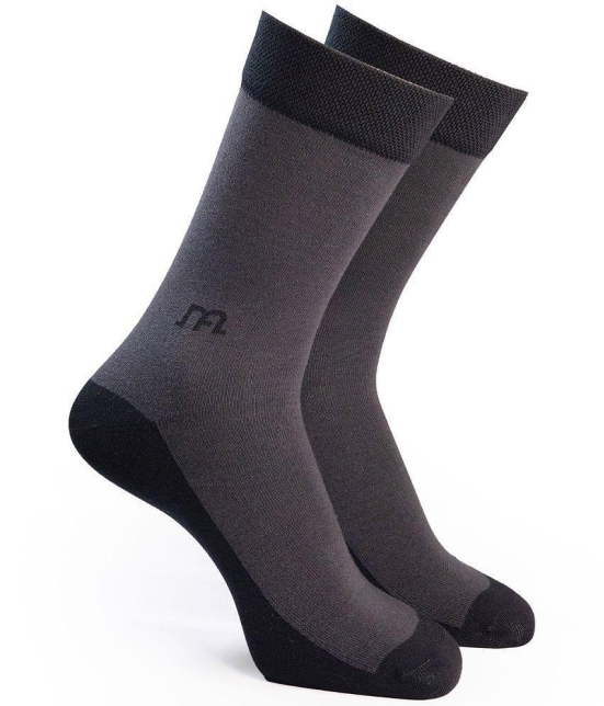 Man Arden - Dark Grey Cotton Men's Mid Length Socks ( Pack of 1 ) - Dark Grey