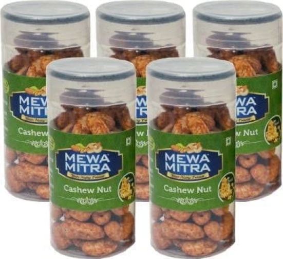 Mewa Mitra Cashew Nut | Cheese Flavour | Hot Air Roasted (Not Fried) | Crispy & Crunchy Healthy Diet Snacks Value Pack Pouch (Pack of 5)