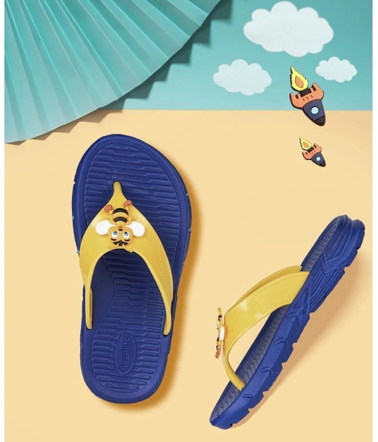 Aqualite Kids Royal Blue & Yellow Slipper - None