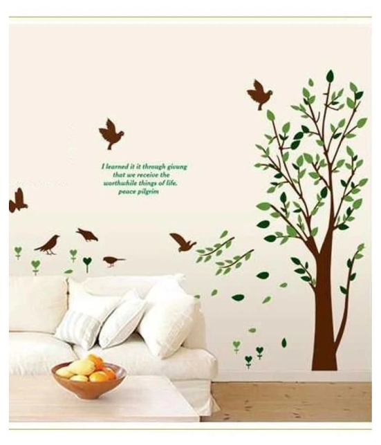 Print Mantras Tree Wall stickers Nature Sticker ( 90 x 150 cms )