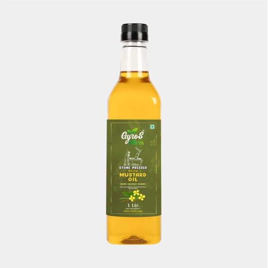 Stone Pressed Yellow Mustard Oil-1 L Plastic Bottle