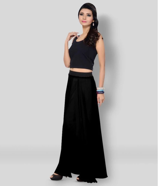 Sttoffa - Black Georgette Womens A-Line Skirt ( Pack of 1 ) - 38