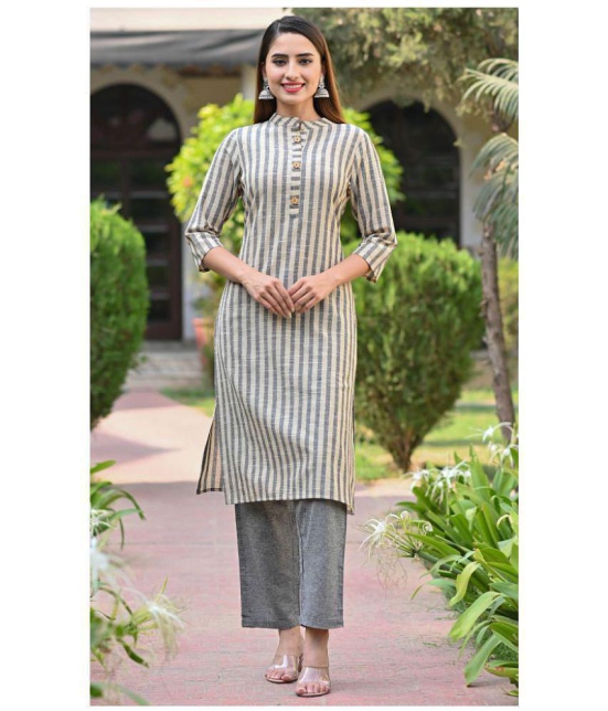 Doriya - Multicolor Straight Cotton Women's Stitched Salwar Suit ( Pack of 1 ) - M