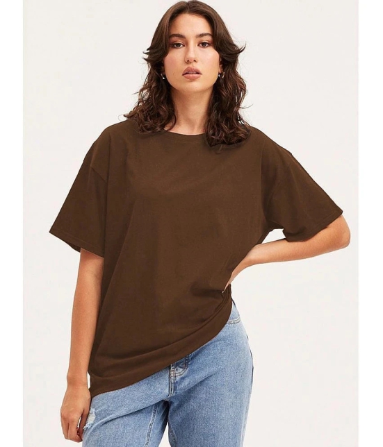 clafoutis Brown Cotton Womens T-Shirt ( Pack of 1 ) - None