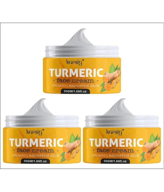 KURAIY Turmeric Skin Care Products Anti Aging Facial Serum Anti Aging Facial Cream Pack Of 3