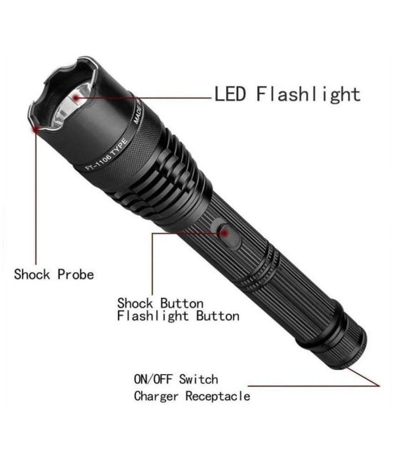 Home Story Rechargeable Taser Heavy Duty Stun Baton - Self Defence Women Safety (Stun Baton + Led Flashlight)