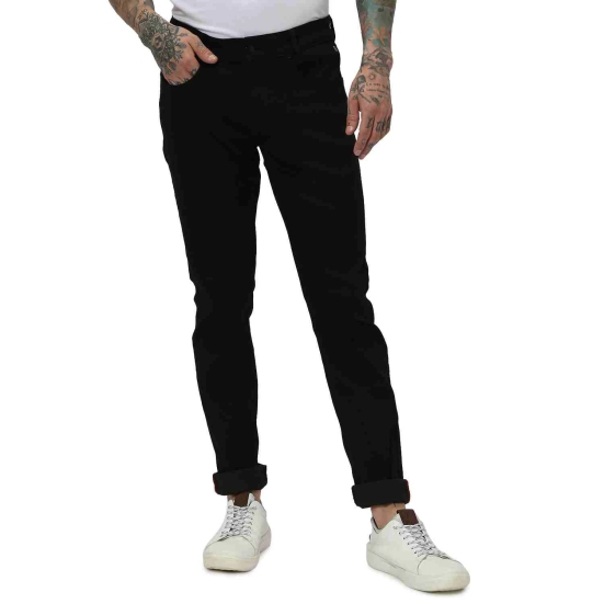 Mens Black Cotton Skinny Fit Originals Stretch Jeans