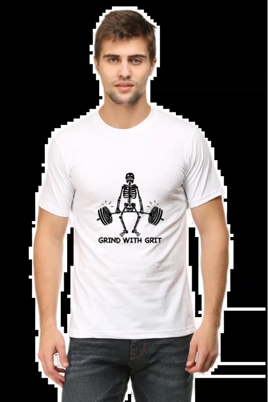 GRIND WITH GRIT-White / XL