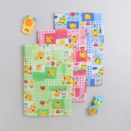 Baby Diaper Changing Mat Set of 3 Multicolor - 550 M Combo P19