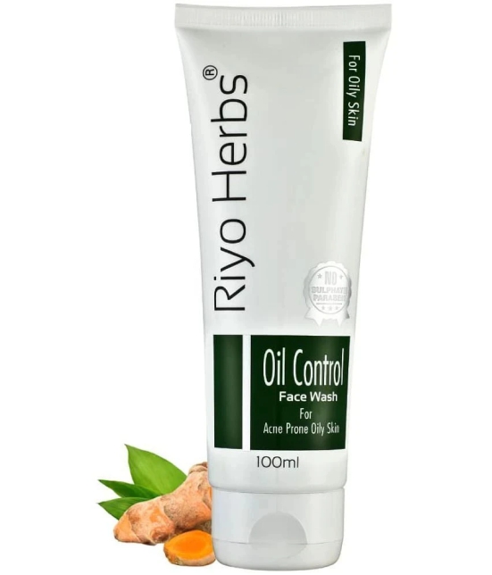 Riyo Herbs Oil Control Facewash for Oily Skin | Tea Tree Oil, Neem & Aloe Vera Extracts 100ml