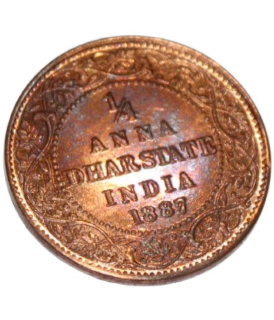 PRIDE INDIA - 1/4 Anna (1887) Victoria Empress 1 Numismatic Coins