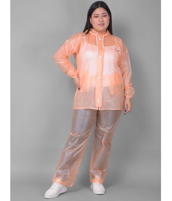 Dollar Polyester Raincoat Set - Orange - None