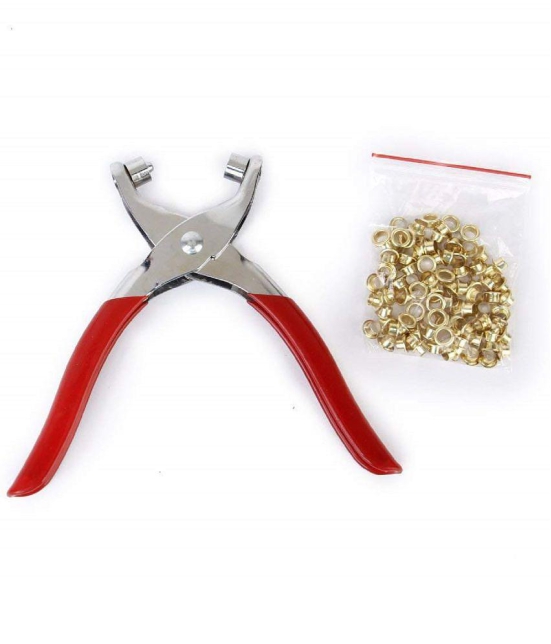 KP2Â® Grommet Eyelet Setting Plier with 100 PCS Gold Eyelets Grommets, Grommet Tool Kit for Leather/Clothes/Shoes/Fabric/Belts