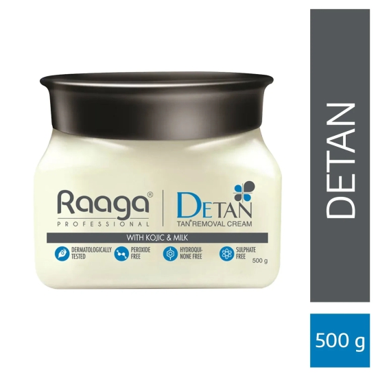 Raaga Professional De-Tan Pack | Tan Removal Cream with Kojic and Milk (500 gm)