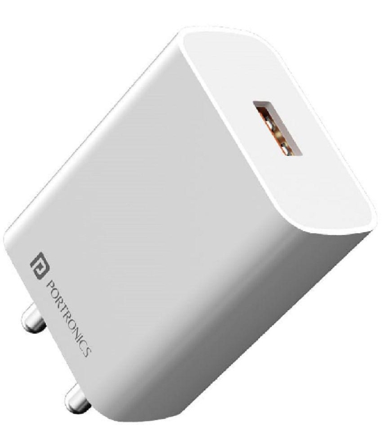 Portronics Type C 3A Wall Charger - White