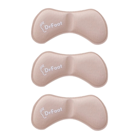 Dr Foot Self-Adhesive Heel Cushion Pads, Super Comfort Micro Suede Heel Grips, Heel Pain Relief, 3 Pairs Unisex.-Dr Foot Self-Adhesive Heel Cushion Pads | Super Comfort Micro Suede Heel Grips | 3