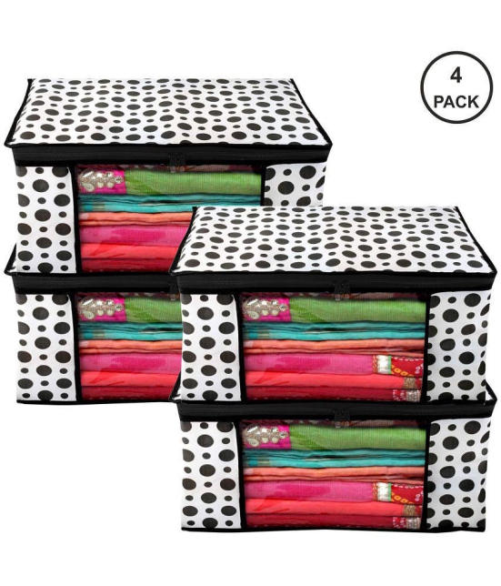 SH. NASIMA - Home Storage Cloth Bags, Saree, Suits, Blouse Organiser for Underbed, Almirah (Pack of 4)