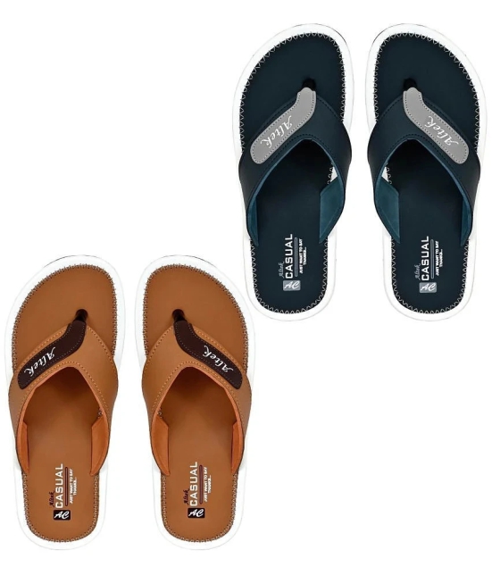 Altek Navy Mens Thong Flip Flop - None