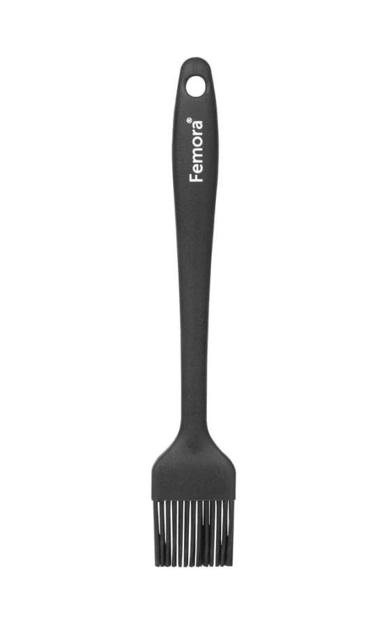 Femora Premium Virgin Silicone Basting Brush with Grip Handle, Black