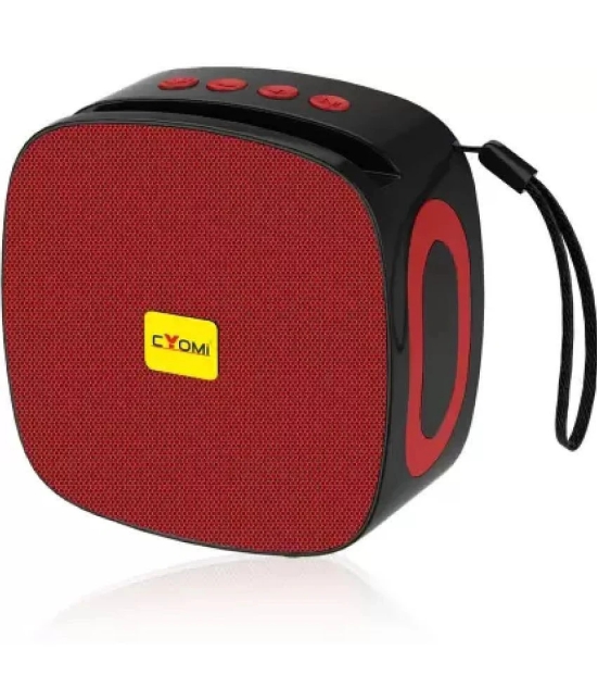 CYOMI CY_MAX614 5 W Bluetooth Speaker Bluetooth v5.0 with SD card Slot Playback Time 10 hrs Red - Red