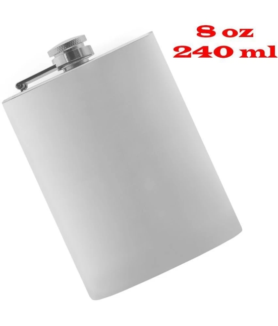 JMALL Steel Hip Flask - Silver